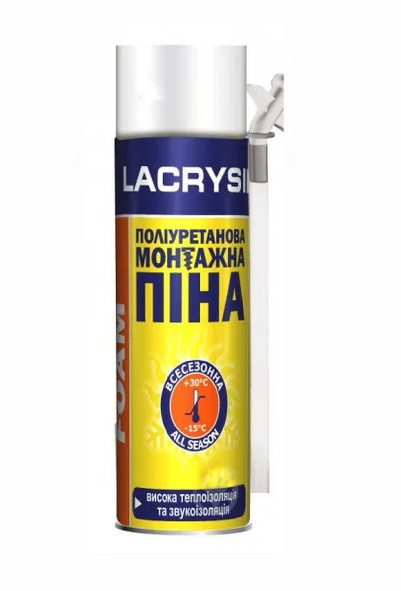 Піна монтажна побутова ручна 320 мл Lacrysil